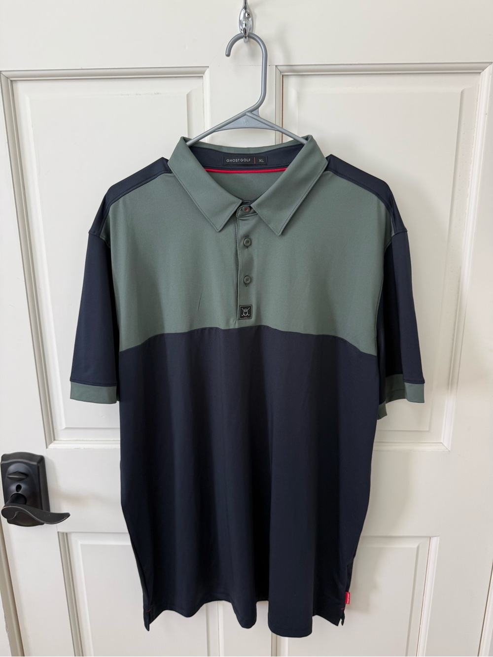 Two-Tone Grey and Black Polo Shirt - Performance Short Sleeve